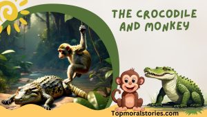 clever monkey and crocodile